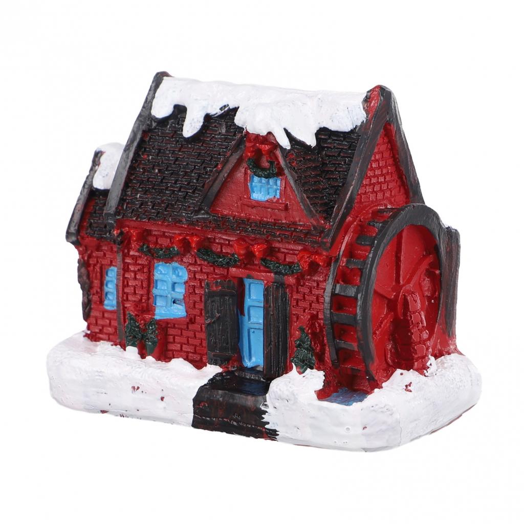 Magical LED Snow Village House Scene Collectible Christmas Ornament