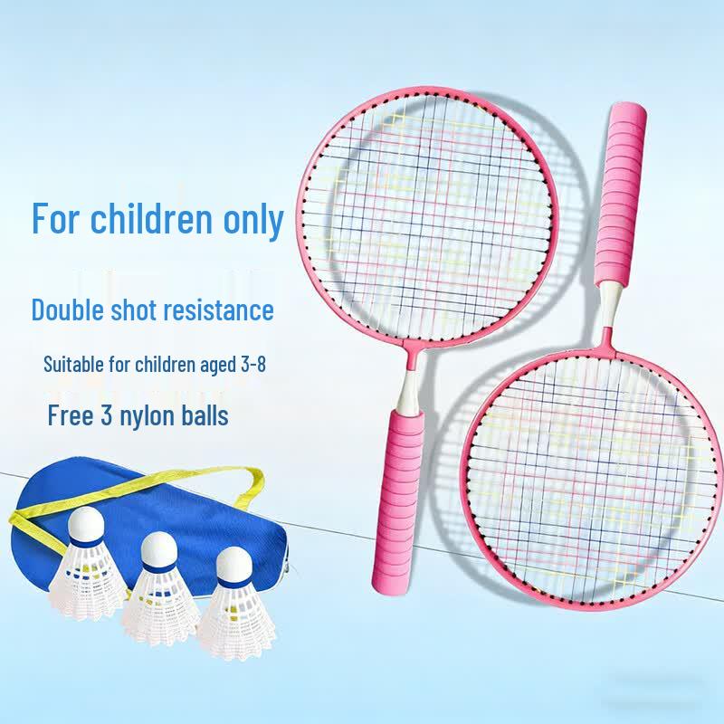 LISM Children's Beginner Badminton Racket Double Set