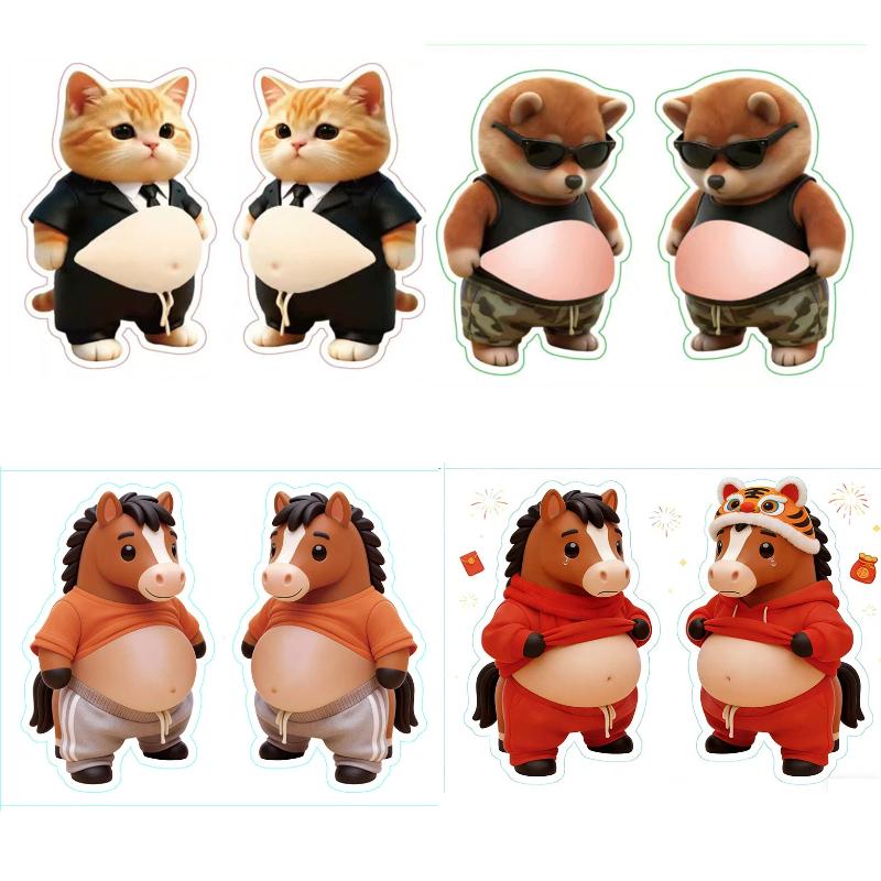 3D Belly Animal Sticker 3D Shiba Inu Dog Stickers Soft Squeeze Sensory Decals Decoration Stickers for Scrapbooking Mobile Phone