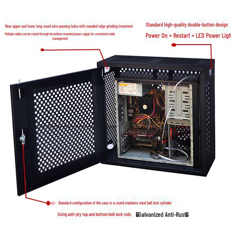H-FEIXUN Desktop Computer Host Security Cabinet