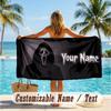 Custom Text Beach Towel, Soft Absorbent Swimming Multi-use TowelScream Ghostface