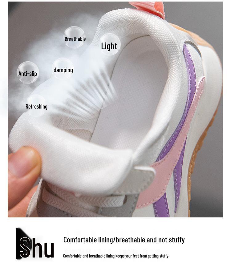 Spring 2026 Kids' Argan Sports Shoes: Fashionable, Versatile, Color-Block Casual Shoes for Little and Medium Children