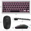 Ultra-thin Backlit Wireless Keyboard & Mouse Set - 2.4G Rechargeable Bluetooth for Office Use