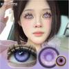 EYESHARE 1 Pair Pink Colored Contact Lenses Cosplay Halloween Lens Anime Role Playing Lens Cute Beauty Pupils