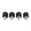 4x Rubber Mounts M6 Thread Automotive Accessories Easy Installation Shock Absorbers with Nuts