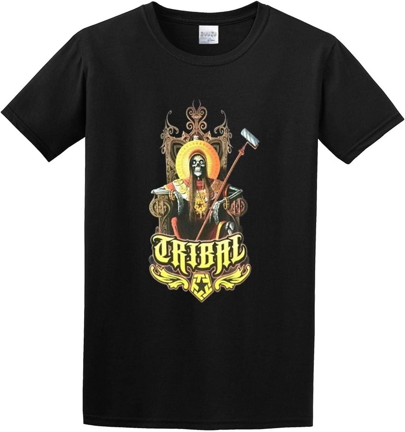 Men s Tribal Gear Graffiti Street Art Skeleton King Men s T-Shirt Black XXXXXL чёрный