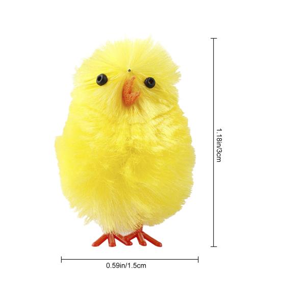 Easter Chick Ornament Yellow Cotton Ball Chicken Fluffy Chick Decoration for Home Office Easter Party Easter Basket Filler