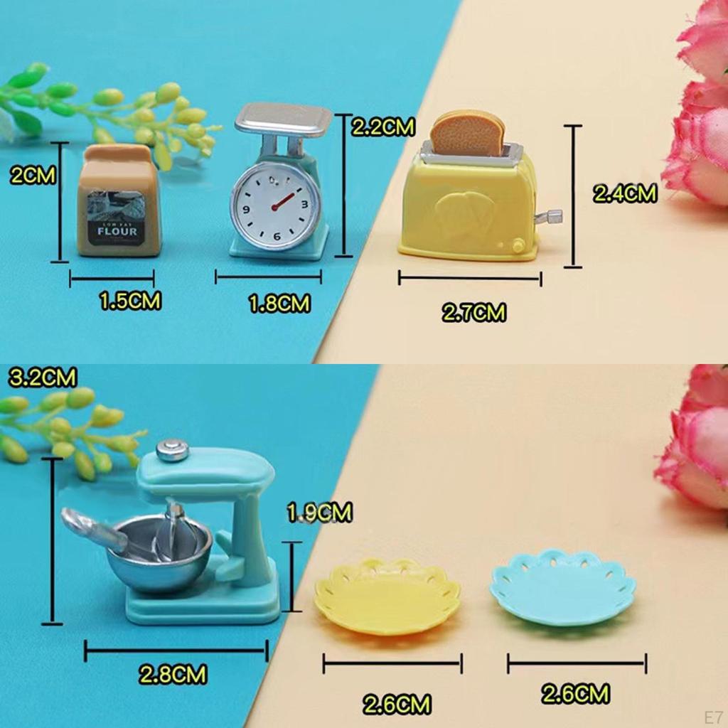 Dollhouse Scene Role Baking Waffle Oven Grill for