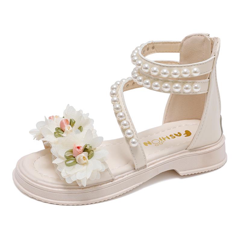 Summer 2025 Girls' Open-Toe Princess Sandals for Students