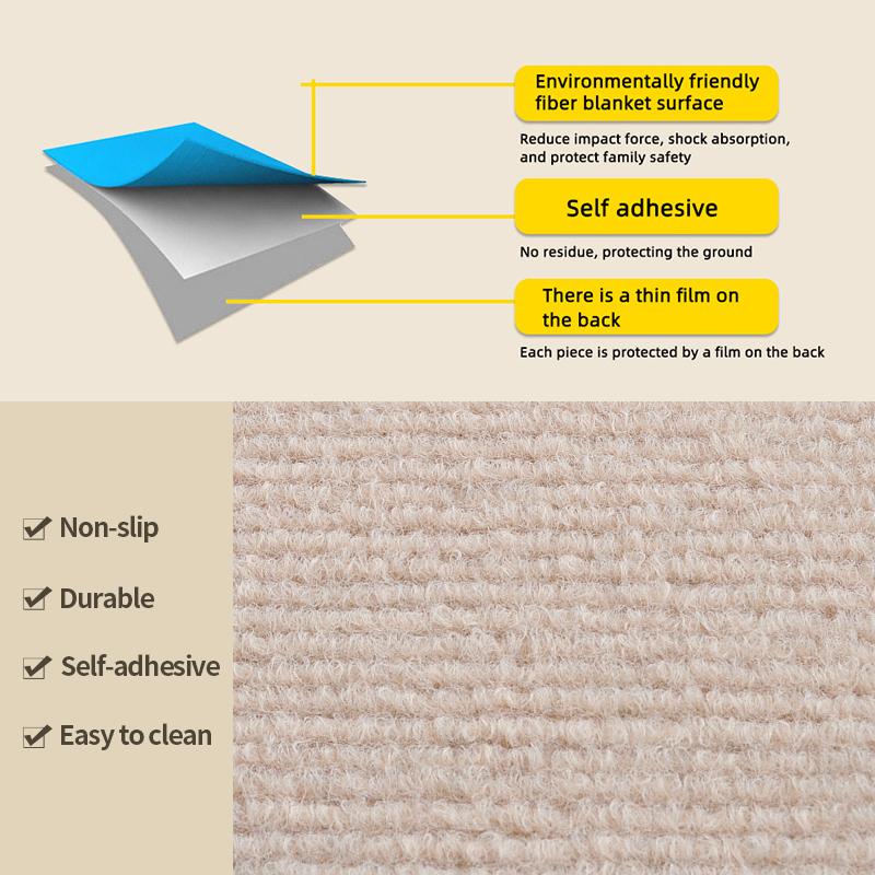 40 SZT Samoprzylepny Kwadrat Dywanowy 30x30cm Peel Stick Zdejmowana Naklejka Maty Podłogowe do DIY Wyposażenie Domu Płytki Korytarz Wewnętrzny