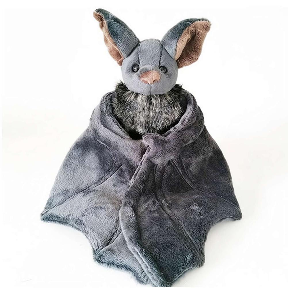 Lovely Grey Bat Plush Stuffed Bat Doll Plush Throw Pillow For Boys and Girls Christmas Halloween Decoration Holiday Gifts
