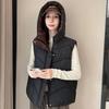 Fashion Winter Sleeveless Vest Woman Warm Outerwears Hooded Casual Thick Women's Jackets