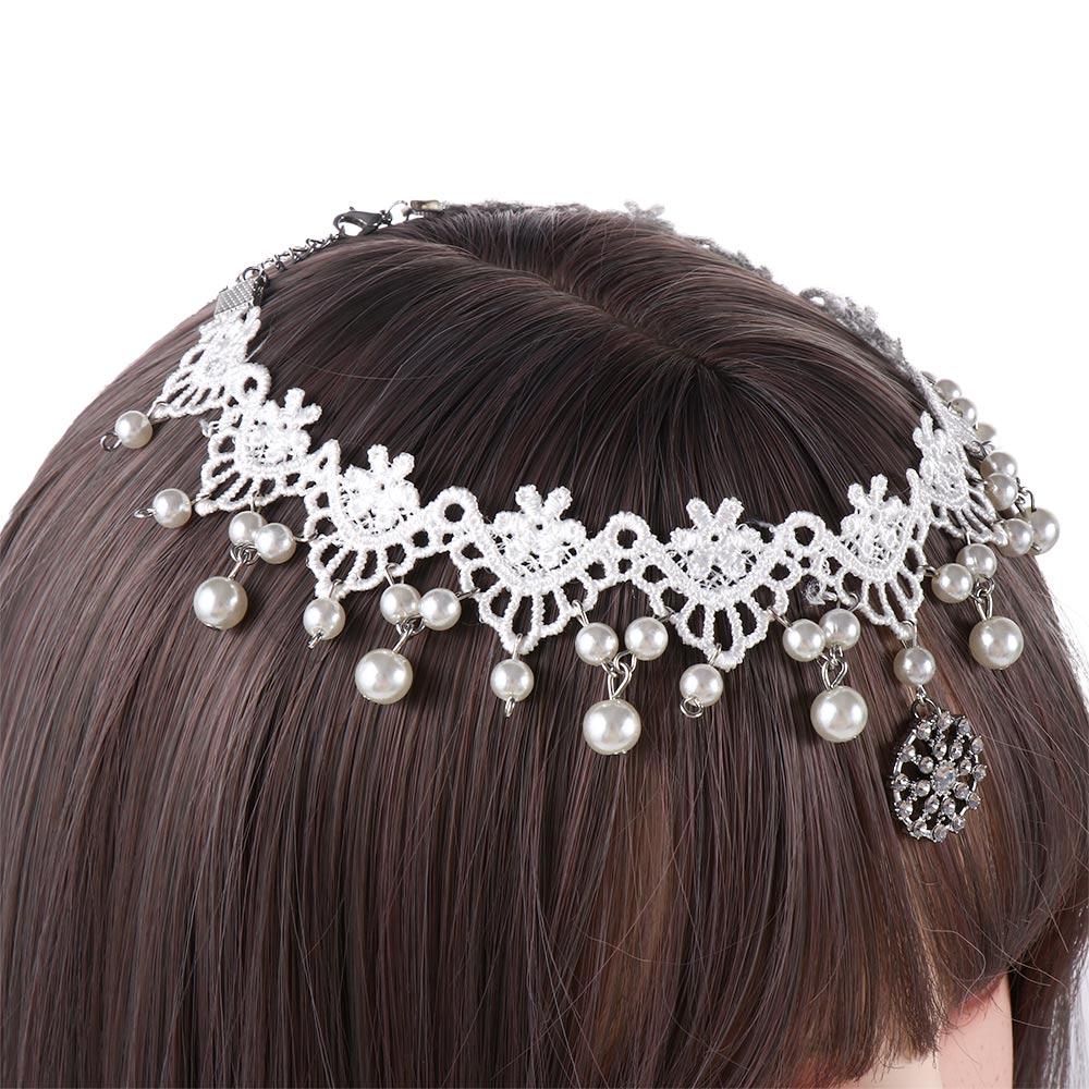 Gift Pearl Pendant Lovely Sweet Dress Accessories Hairpin Forehead Headchain Children's Headdress