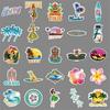 Hawaiian Graffiti Beach Style Stickers (50 Sheets) for Water Cups & Skateboards