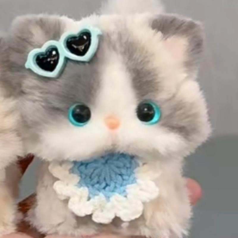 Creative Handmade Twisty Stick Little Cat Doll Pendant Toy Plush Gifts Diy Material Package Keychain For Handicraft Enthusiasts