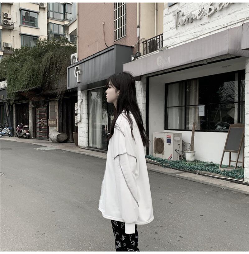 2024 Korean Autumn Women's Loose Round Neck Sweater - Trendy, Lightweight, Long Sleeve Student Outerwear