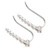 Colorful 7 Rhinestones Long Earring Stud Alloy Bride Drop Pendant Eardrop Jewelry Accessories Wedding