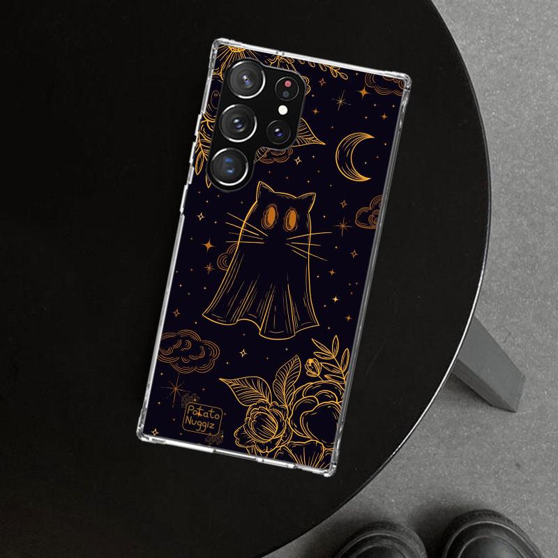 Cute Halloween Ghost Phone Case Cover for Samsung Galaxy S26 S25 Edge S24 S23 Ultra S22 Plus S21 FE S20 + Art Customized Fundas