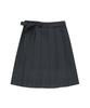Iuga Makaras Belted Bag Pleats Midi Skirt (Dark Gray)