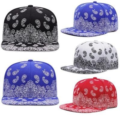 New Fashion West Coast Cashew Flower Printing Snapback Cap Outdoor Sun Men Woman Baseball Hat Adjustable