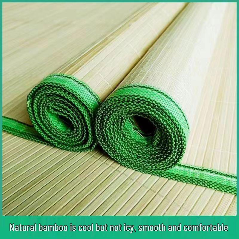 Pure Bamboo Summer Mat - Available in Sizes: 1.2m, 1.5m, 1.8m, 0.9m; Ideal for Students and Single-Person Households