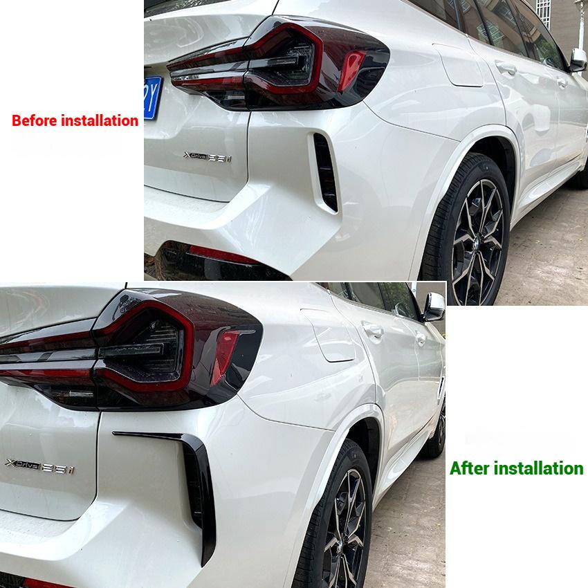 For BMW X3 G01 M Sport 2025+ Rear Bumper Lip Spoiler Side Canards Splitter Trim Wind Knife Car Interior Accessories