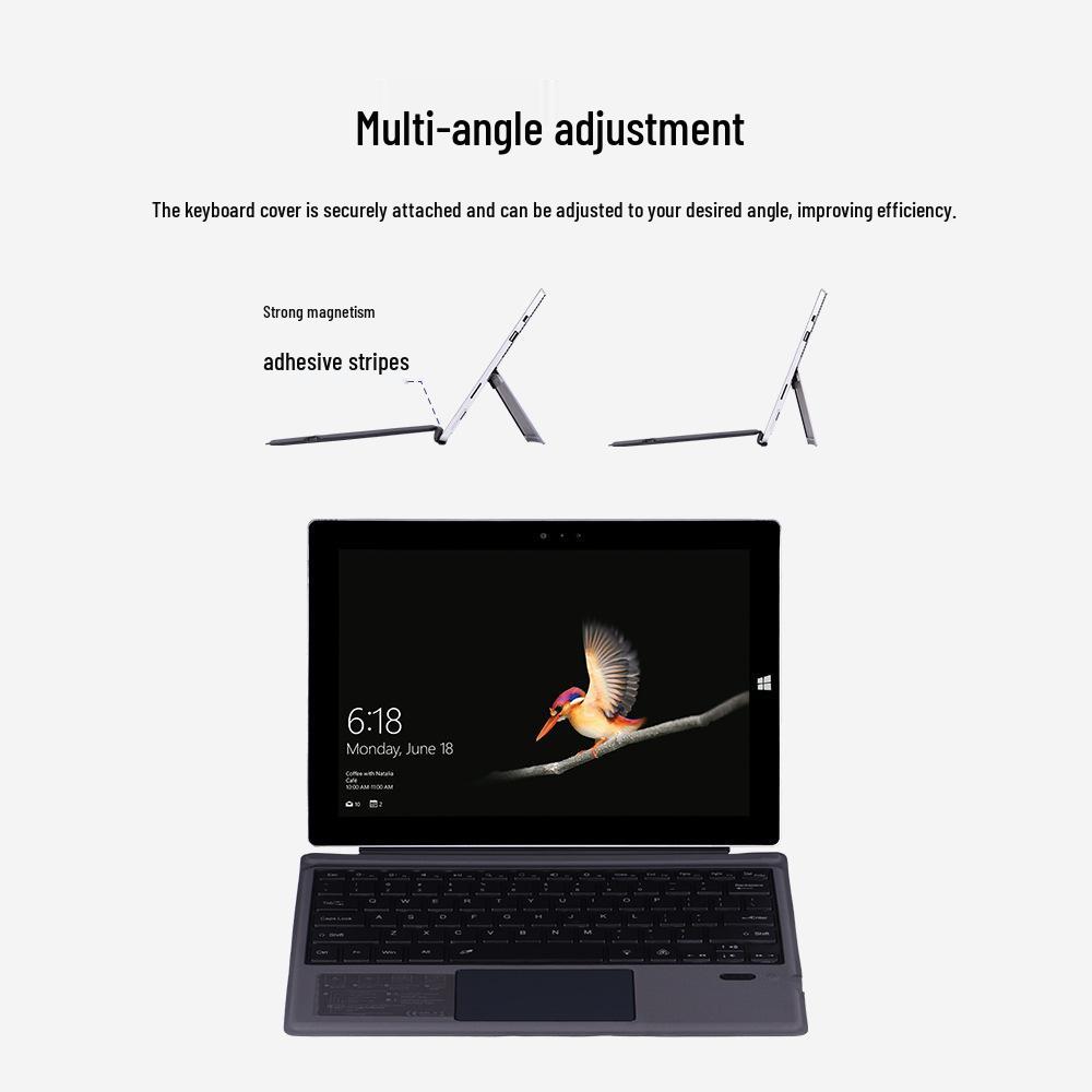Colorful Backlit Wireless Bluetooth Keyboard for Microsoft Surface Pro 8/5/6/7 and Go