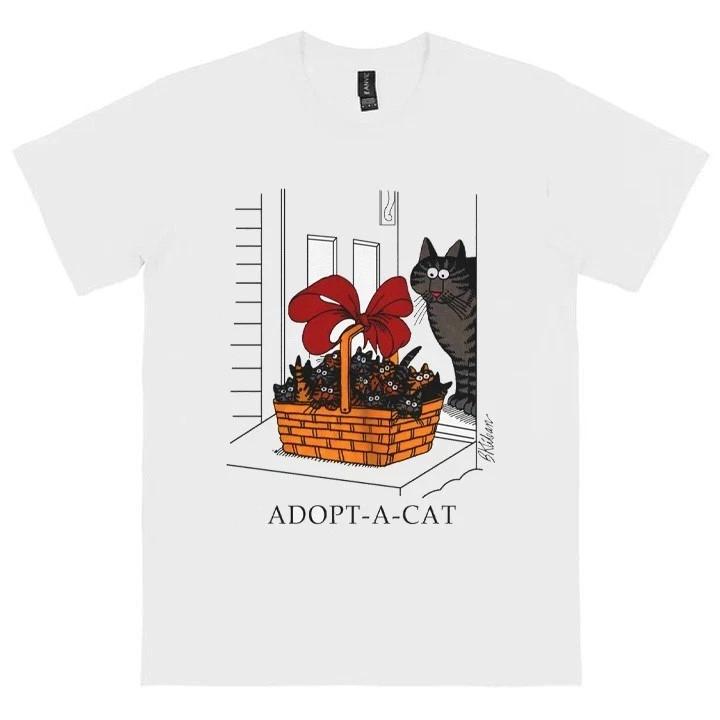 B Kliban Cats Adopt A Cat Hawaii Funny Unisex T Shirt S5XL Unisex T-Shirt XXL