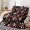 Weihnachts-Plaid-Fleece-Decke mit Schnee-Design Kuschelig für Zuhause, Reise, Party, täglichen Gebrauch, Geschenkidee für die Feiertage