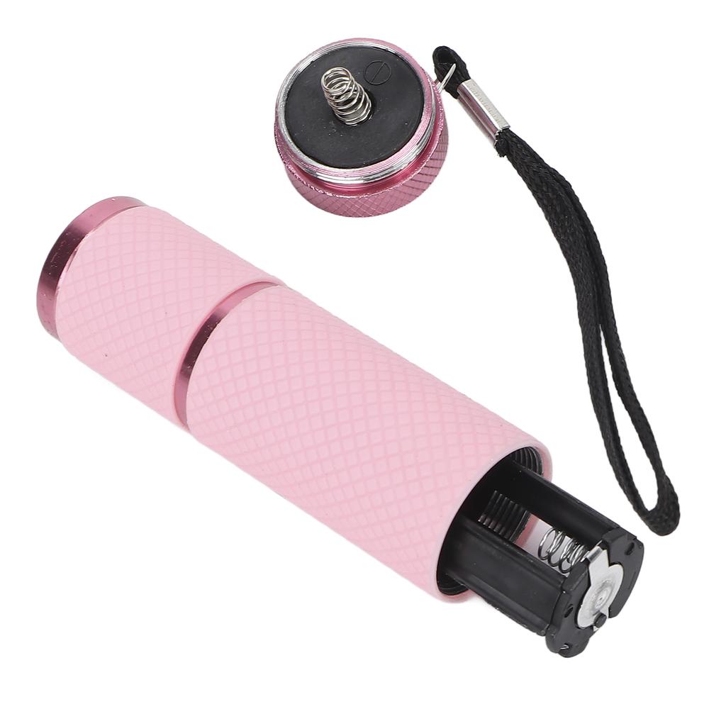Flashlight Shaped Nail Lamp Home Salon Portable LED Nail Dryer Nail Art Tool for Rhinestones FixationPink