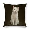 Cute Cat Linen Sofa Cushion Cover - Simple Style, Special Edition 430