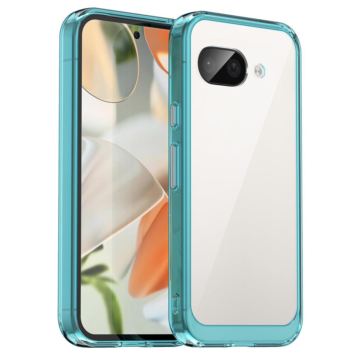 

For Google Pixel 9a Case TPU+Acrylic Protective Clear Phone Cover Transparent Blue