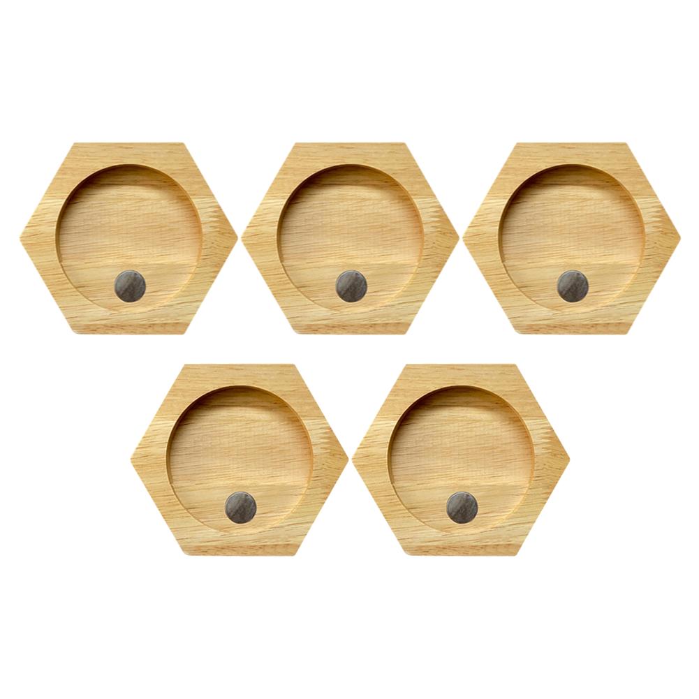 1-5Pcs Wooden Medal Display Hanger Racks Hexagon Honeycomb Medal Holder Home Wall Decoration Honor Commemorative Display Stand