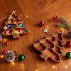 Christmas Tray Wooden Divided Food Tray Christmas Tree Serving Platter Cheese Board for Fruit Dessert Meat Nut Table Home Decor