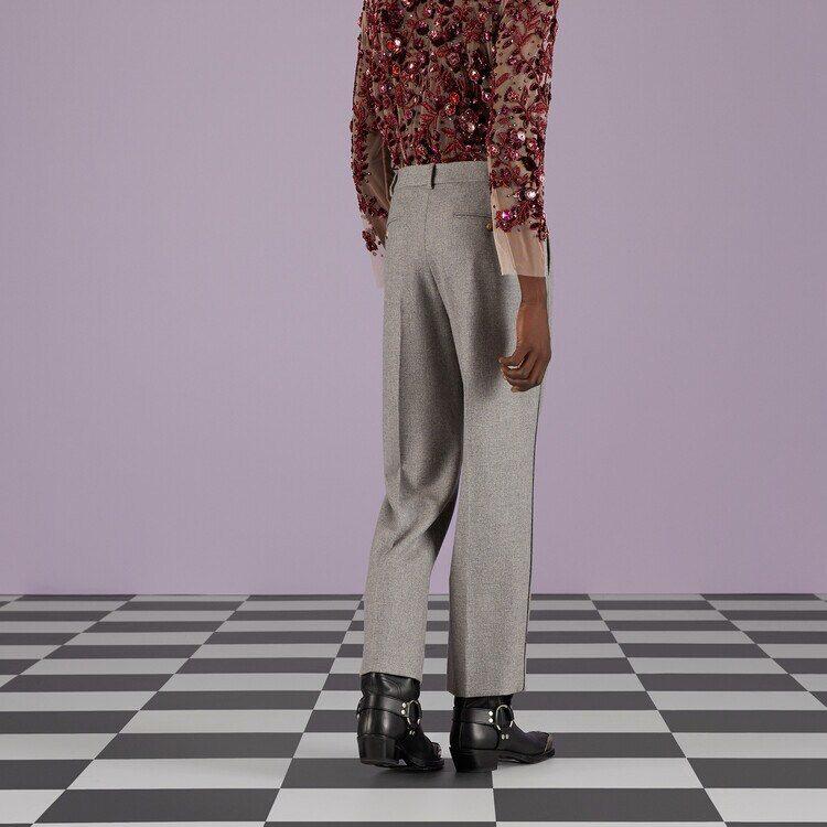 Previous Season Light Cashmere Tailored Trousers 727451-ZALUD-1099