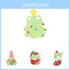 Festive Christmas Frog Collection Brooches Charming Metal Badges For Holiday Apparel