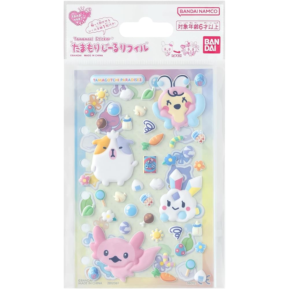 BANDAI Tamagotchi Paradise Set 3 Age 6 and Up Refill Stickers Collectible Toy