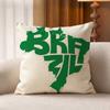 BBrazil FFlag Cotton Linen Square Pillow Covers Home Decor Gifts