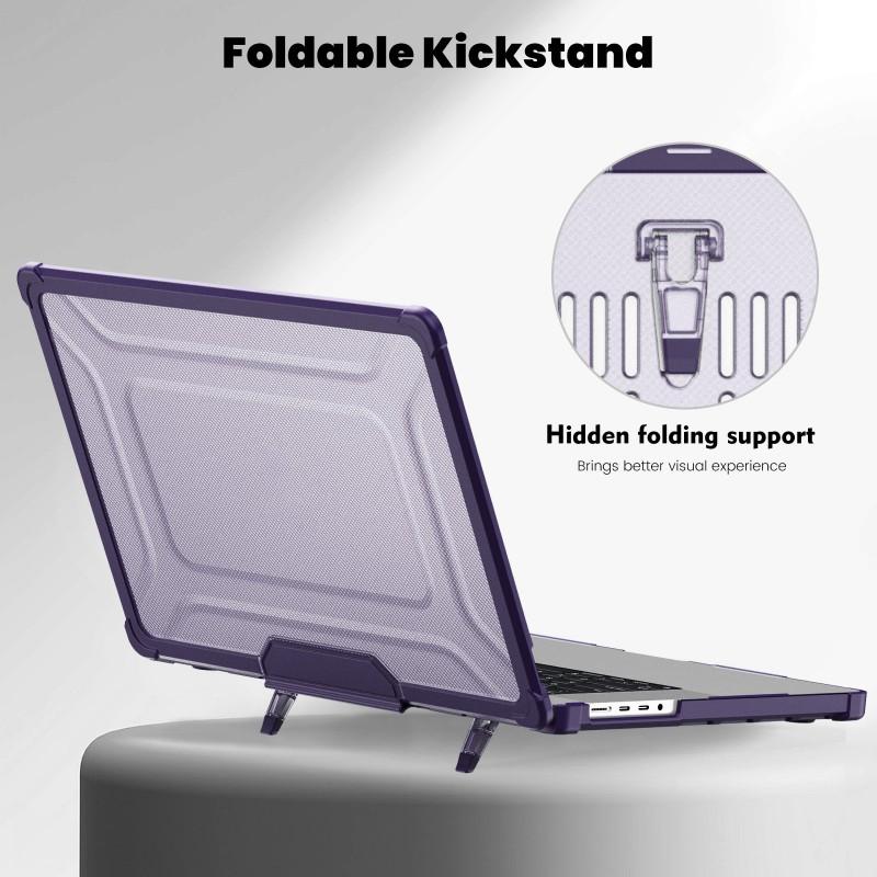 MacBook Pro 16-inch TPU Case With Integrated Cooling Stand Support 2021 Models