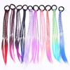 Adorable Princess Twisted Braid Wig Hair Tie - Elastic Ponytail & Fashionable Hair Accessory for Girls