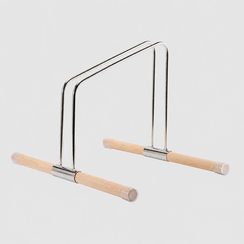 Stainless Steel Bike Floor Stand with Solid Wood Base, Freestanding Bicycle Wheel Parking Rack with Anti-Slip Caps for Road Bike Storage
