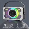 Transparent Mecha Rgb Light Bluetooth Speaker, All-In-One Portable Speaker With Disco Lights, Supports Aux/Usb/Tf For Home Party