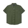 Polo Chemise Manches Courtes Uni Lin Brodé Revers Simple Homme chemises 710967894-005