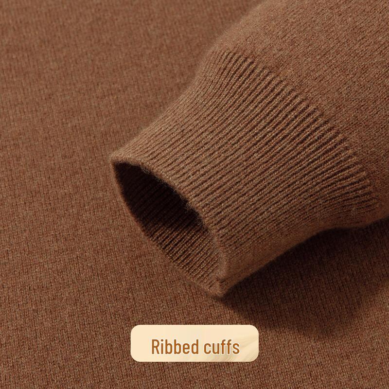 Futing Men's Cashmere & Merino Wool High-Neck Sweater