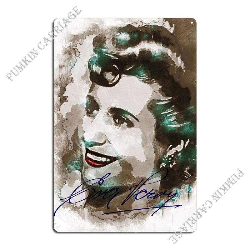First Lady Eva Peron Metal Plaque Poster Design Cinema Party Plates Custom Create Tin Sign Poster 20x30cm(7.8x11.8inch)