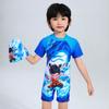 Children's Swimming Suit Boy's Cute Cartoon Nezha One-piece Short-sleeved Breathable Baby Hot Swimsuit