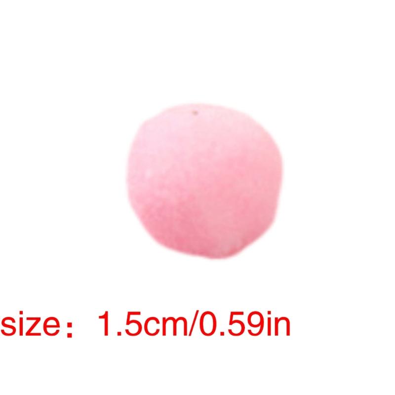 100pcs/set Colorful Plush Poms Ball Applique Make Hairband Scarf Mittens Crafts