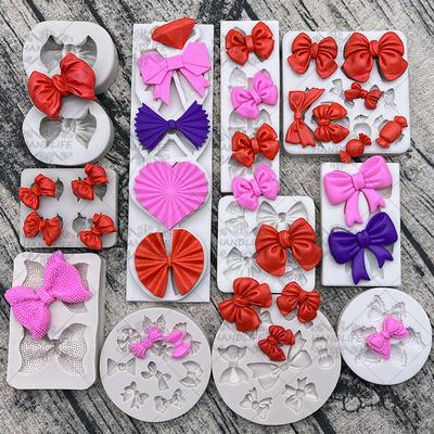 Bogen Bowknot Silikon Kuchen Backform Sugarcraft Schokolade Cupcake Harz Werkzeuge Fondant Dekoration Werkzeuge