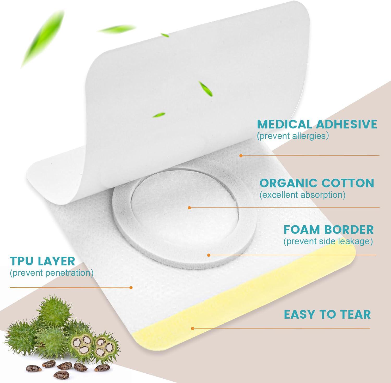 Одноразовая самоклеящаяся хлопковая абдоминальная повязка с касторовым маслом