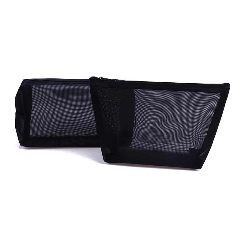 Portable Mesh Transparent Cosmetic Bag Makeup Case Women Travel Zipper Make Up Organizer Wash Toiletry Beauty Storage Bag Pouch